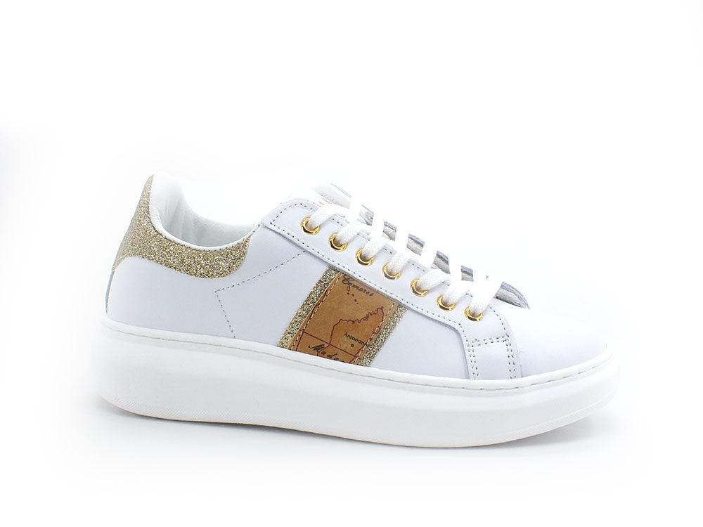 ALVIERO MARTINI 1° CLASSE Sneaker Glitter Geo White N0286-578L - Sandrini Calzature e Abbigliamento