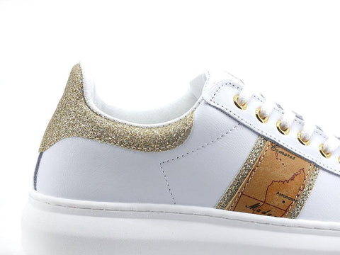 ALVIERO MARTINI 1° CLASSE Sneaker Glitter Geo White N0286-578L - Sandrini Calzature e Abbigliamento