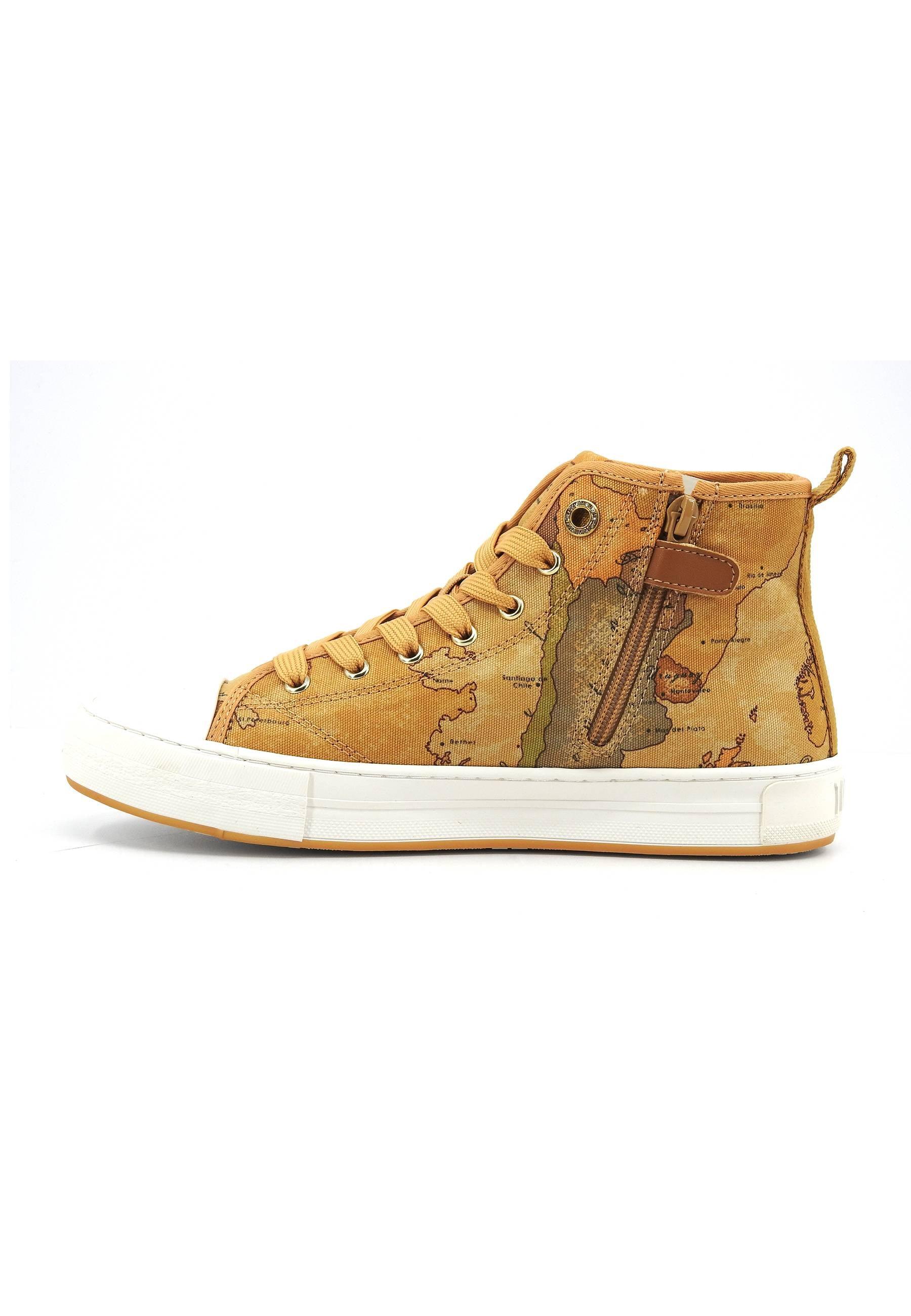 Scopri ALVIERO MARTINI 1° CLASSE Sneaker Hi Donna Geo Beige N1811