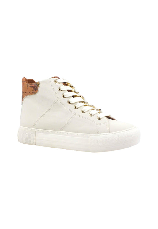 ALVIERO MARTINI 1° CLASSE Sneaker Hi Donna Ivory Beige Geo N1672-0193 - Sandrini Calzature e Abbigliamento