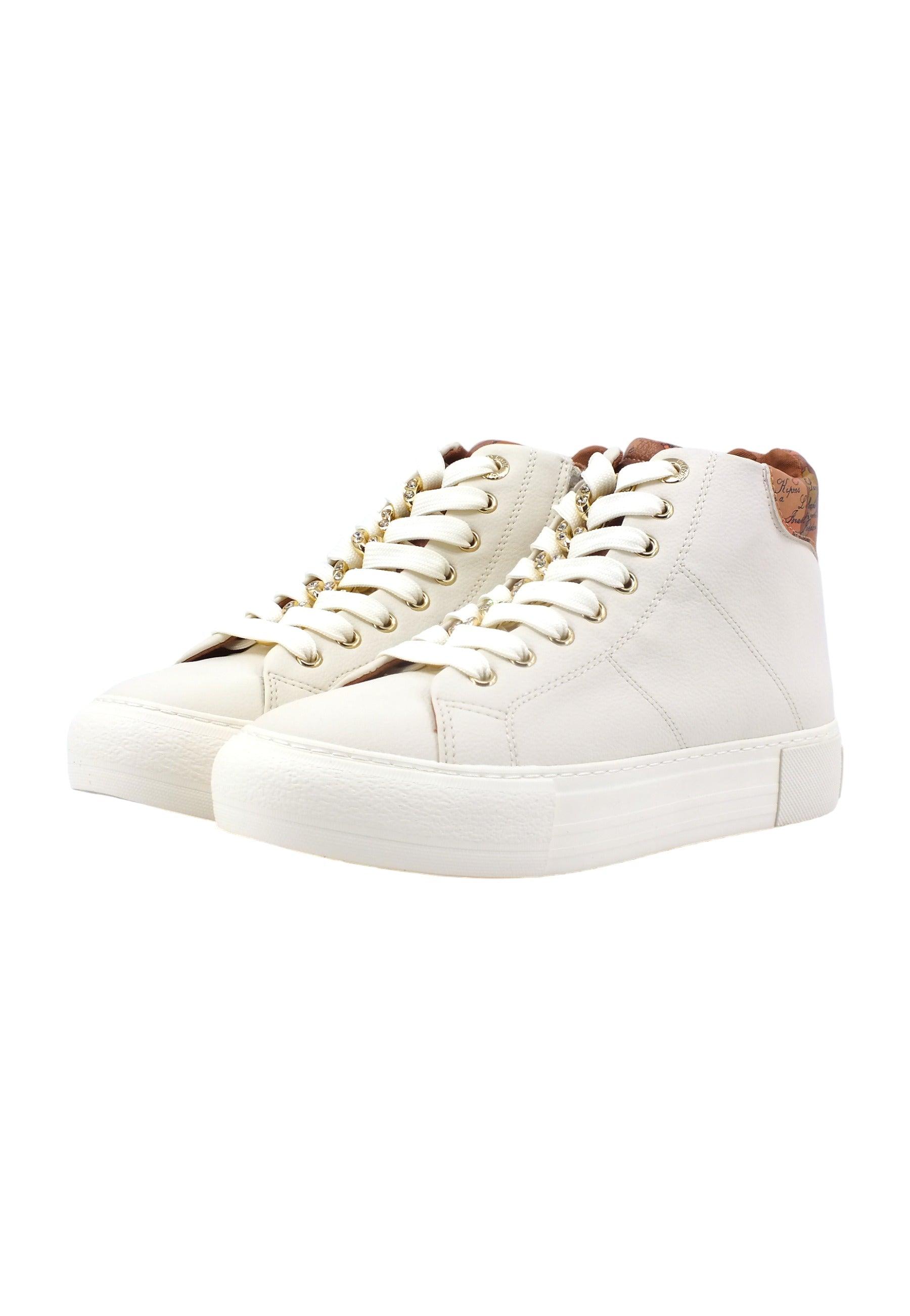 ALVIERO MARTINI 1° CLASSE Sneaker Hi Donna Ivory Beige Geo N1672-0193 - Sandrini Calzature e Abbigliamento