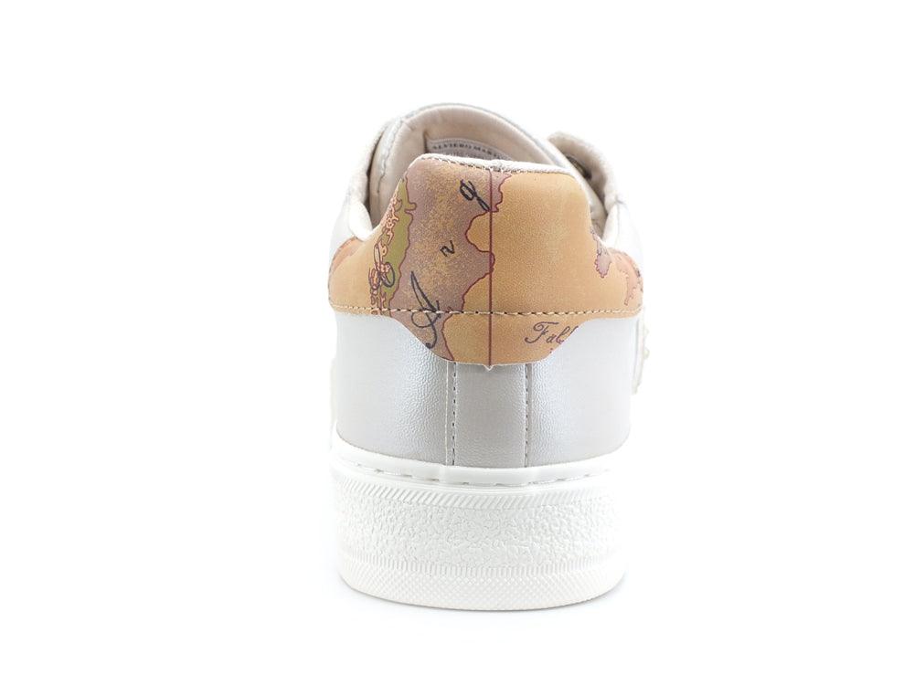 ALVIERO MARTINI 1° CLASSE Sneaker Pelle Retro Geo Platinum Beige N1152-0289 - Sandrini Calzature e Abbigliamento