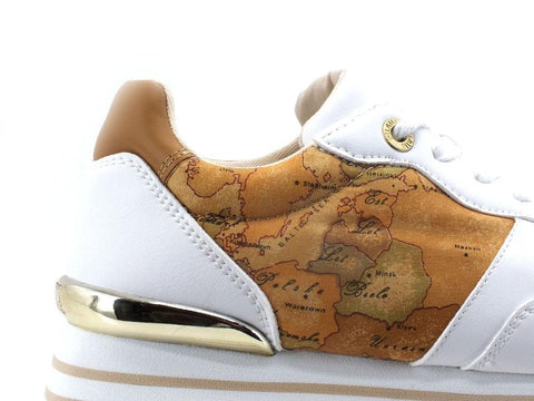 ALVIERO MARTINI 1° CLASSE Sneaker Platform Geo White Beige N1167-0208 - Sandrini Calzature e Abbigliamento