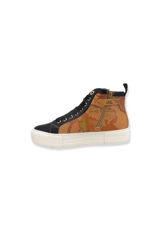 ALVIERO MARTINI 1° CLASSE Sneaker Punta Black Donna Black Geo Beige 1297-0208 - Sandrini Calzature e Abbigliamento