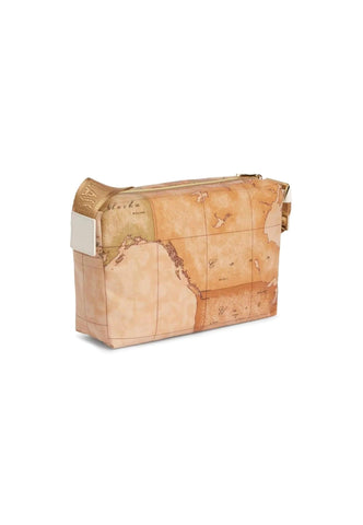 ALVIERO MARTINI 1° CLASSE Tracolla Shoulder Bag Beige White Cotton GU70-S578 - Sandrini Calzature e Abbigliamento