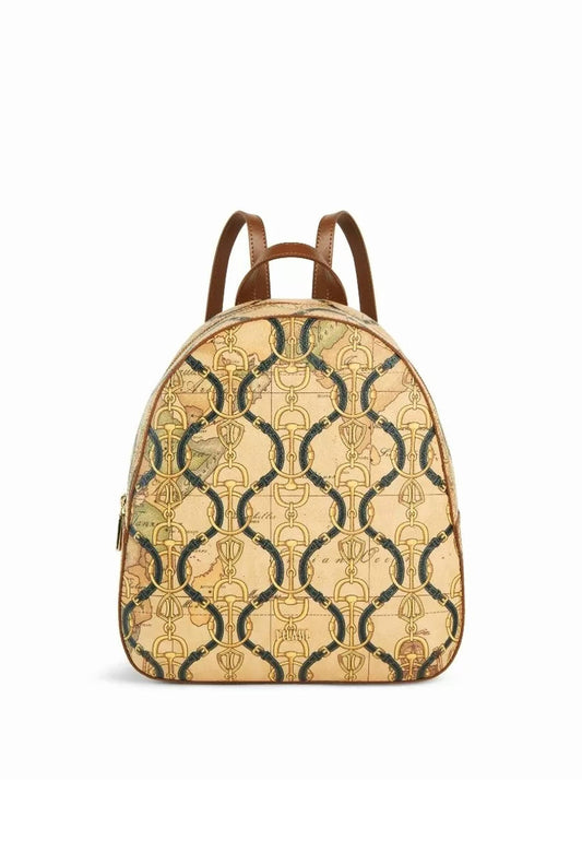 ALVIERO MARTINI 1° CLASSE Zaino Geo Rinascimento Goffrato Castagna GT80-9763 - Sandrini Calzature e Abbigliamento