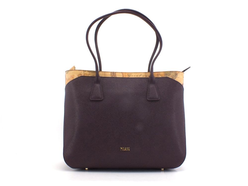 ALVIERO MARTINI 1A CLASSE Borsa Large Shopping Geo Plum Prugna GR17-9407 - Sandrini Calzature e Abbigliamento
