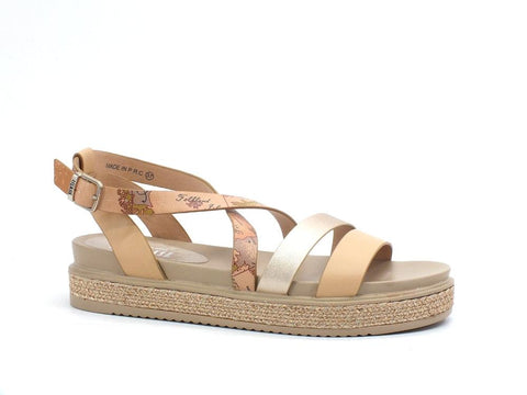 ALVIERO MARTINI 1A CLASSE Sandalo Listini Geo Suola Corda Nude Gold N0578-0326 - Sandrini Calzature e Abbigliamento
