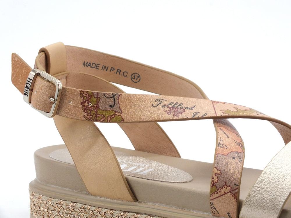 ALVIERO MARTINI 1A CLASSE Sandalo Listini Geo Suola Corda Nude Gold N0578-0326 - Sandrini Calzature e Abbigliamento