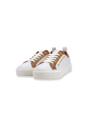 ALVIERO MARTINI 1A CLASSE Sneaker Donna Pelle White Beige Geo 1293-0193 - Sandrini Calzature e Abbigliamento
