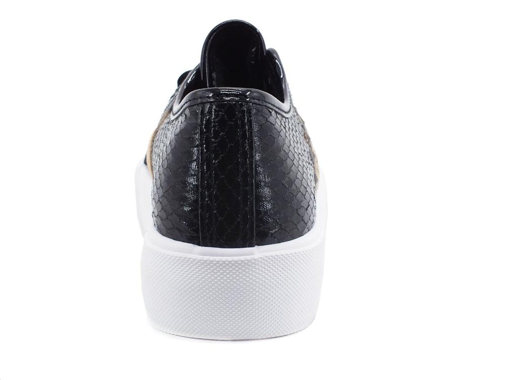ALVIERO MARTINI 1A CLASSE Sneaker Pelle Cocco Banda Geo Black ZA072-213A - Sandrini Calzature e Abbigliamento