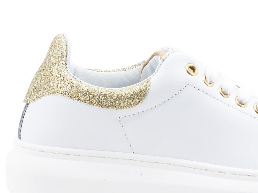ALVIERO MARTINI 1A CLASSE Sneaker Platform Retro Glitter White N0122-535I - Sandrini Calzature e Abbigliamento