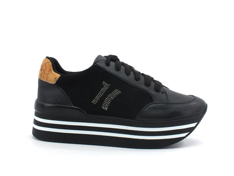 ALVIERO MARTINI 1A CLASSE Sneaker Running Logo Strass Black ZA278-201G - Sandrini Calzature e Abbigliamento