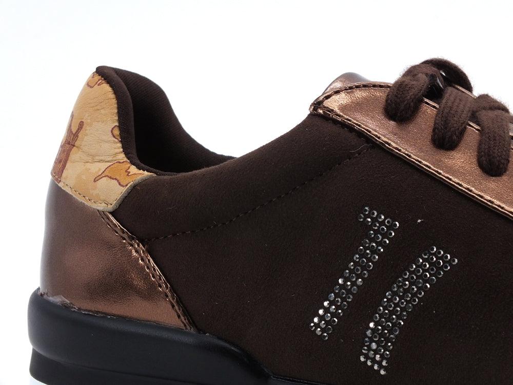 ALVIERO MARTINI 1A CLASSE Sneaker Running Logo Strass Bronze ZA278-201G - Sandrini Calzature e Abbigliamento