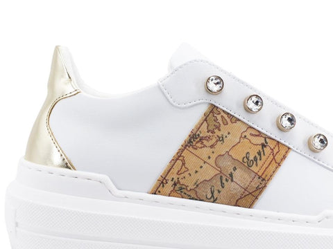 ALVIERO MARTINI 1A CLASSSE Sneaker Platform Geo White Z0094-201N - Sandrini Calzature e Abbigliamento