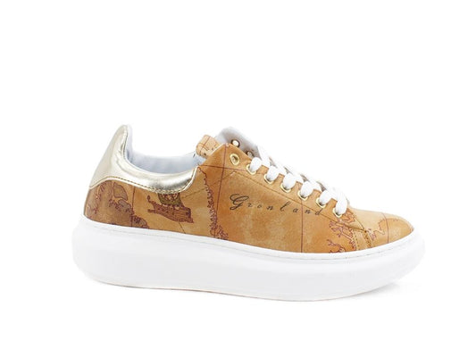 ALVIERO MARTINI 1A CLASSSE Sneaker Platform Laminato Geo Natural N0122-391F - Sandrini Calzature e Abbigliamento