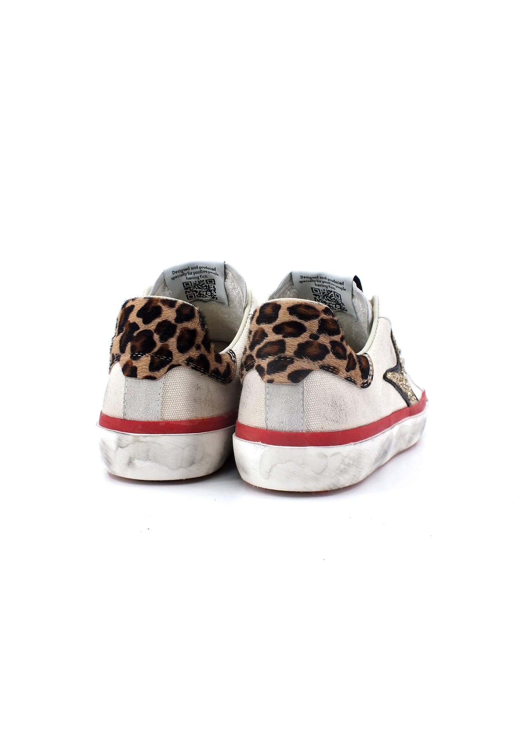 ARCHIVIO 22 Sneaker Donna White Leopard STUD789 - Sandrini Calzature e Abbigliamento