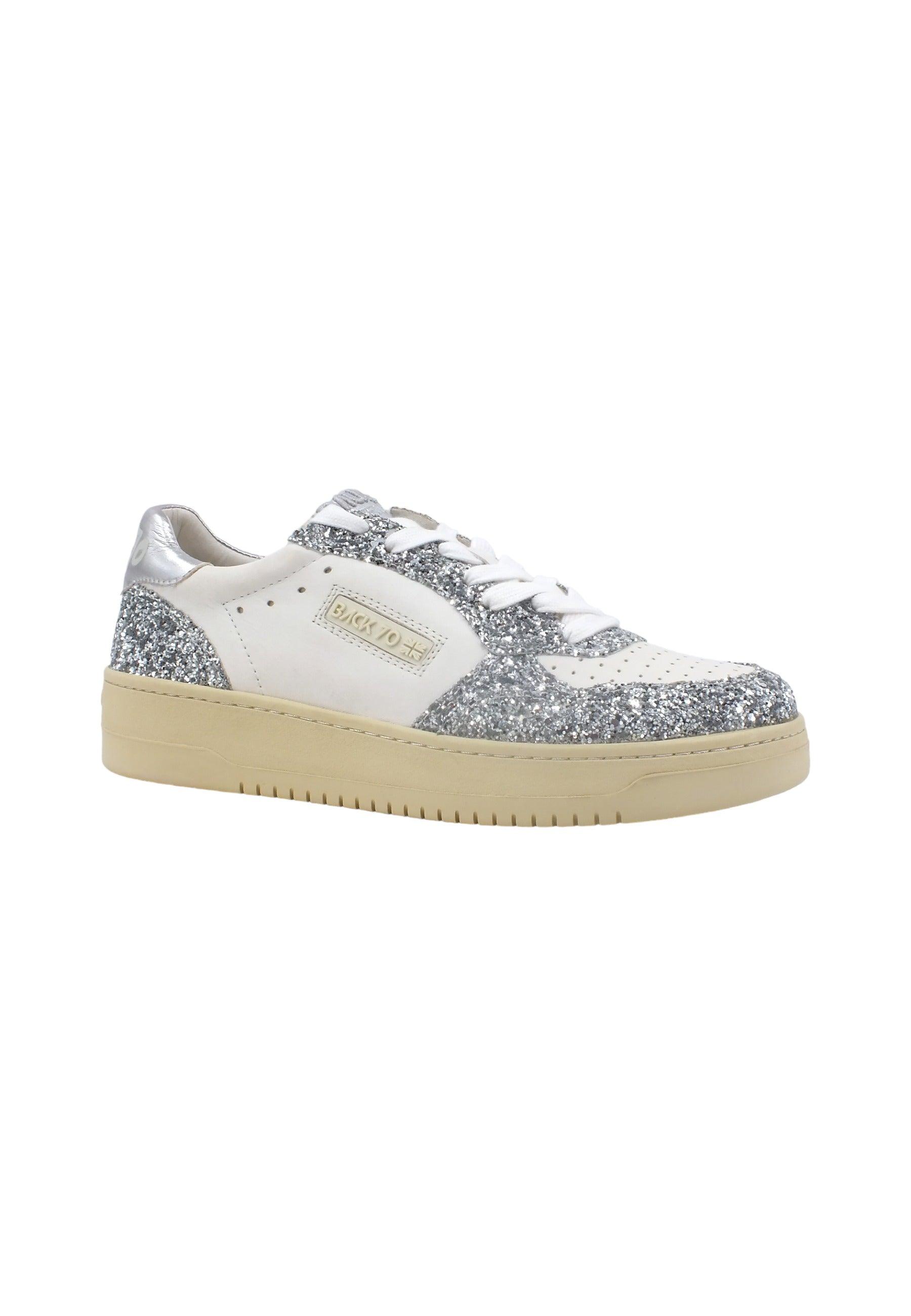 BACK70 Slam 901 Sneaker Donna Glitter Silver 108001 - Sandrini Calzature e Abbigliamento