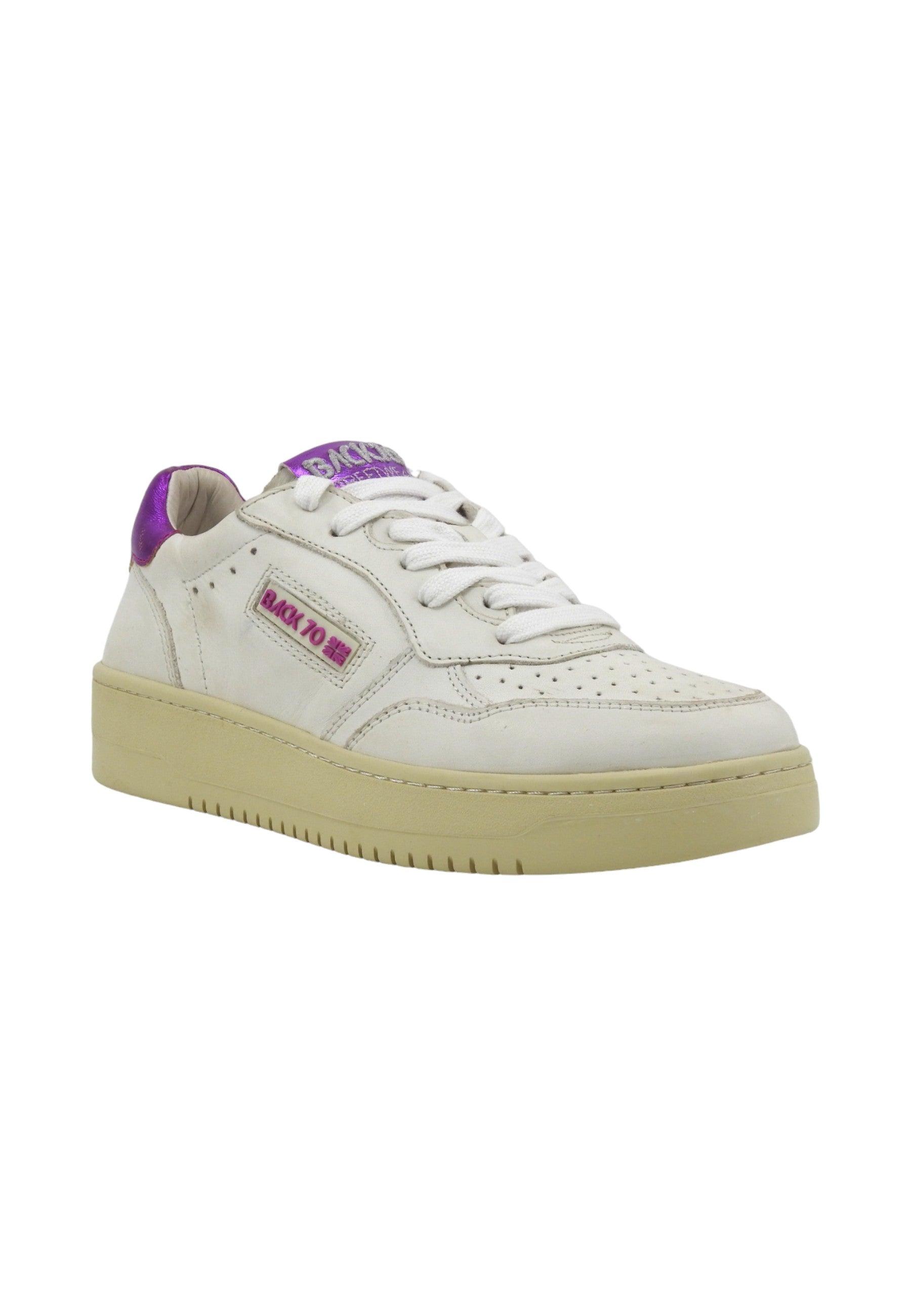 BACK70 Slam B 906 Sneaker Donna Fuxia Bianco 108001-000378 - Sandrini Calzature e Abbigliamento