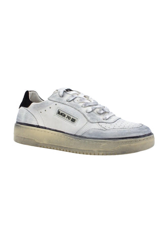 BACK70 Slam Vintage Sneaker Uomo White Black 108002 - Sandrini Calzature e Abbigliamento