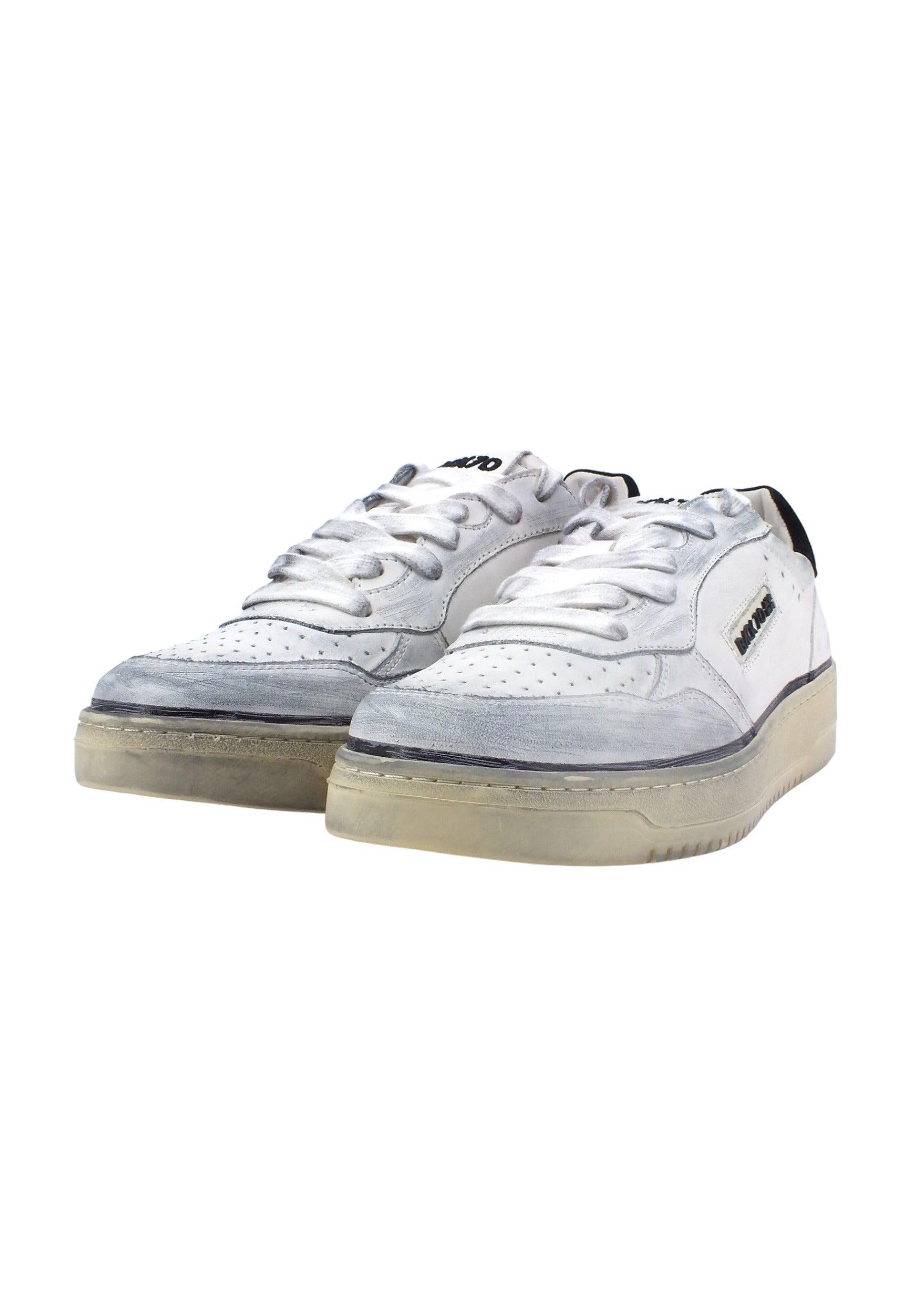 BACK70 Slam Vintage Sneaker Uomo White Black 108002 - Sandrini Calzature e Abbigliamento