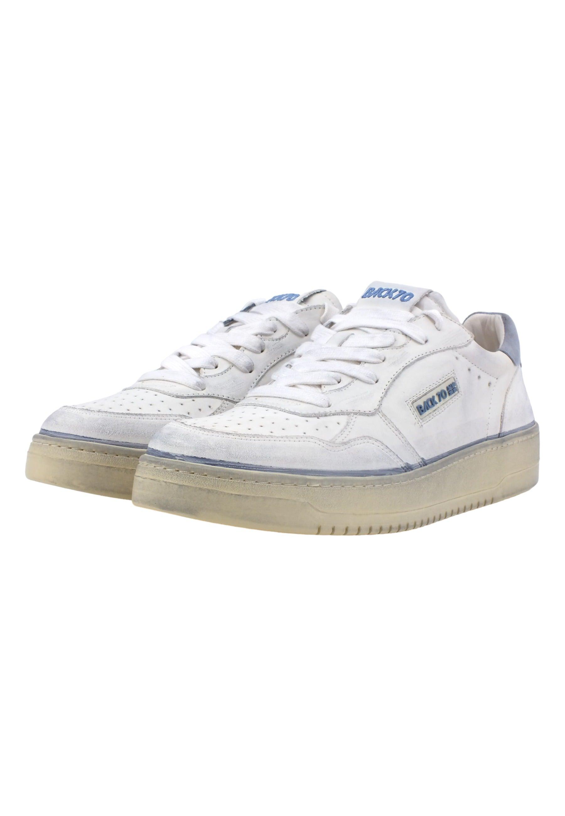 BACK70 Slam Vintage Sneaker Uomo White Jeans 108002 - Sandrini Calzature e Abbigliamento