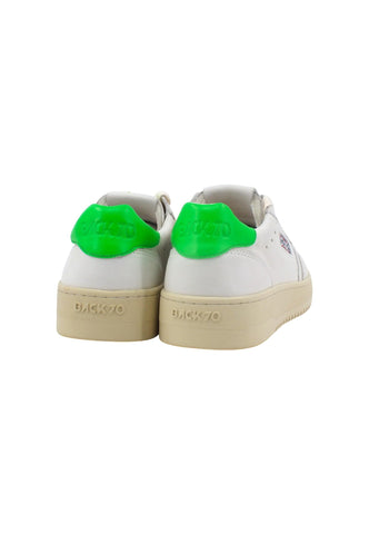 BACK70 Sneaker Donna White Flune Green 108001 - Sandrini Calzature e Abbigliamento