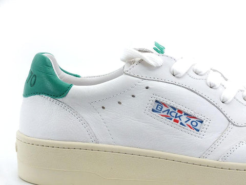 BACK70 Sneaker Slam 7D Cow Pelle Milk Green 108002 - Sandrini Calzature e Abbigliamento