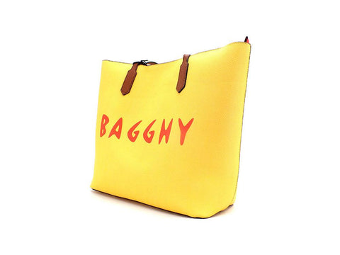 BAGGHY Borsa Shoppping Logo Multicolor Giallo GQ7410 - Sandrini Calzature e Abbigliamento