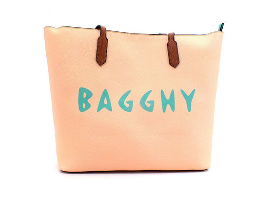 BAGGHY Borsa Shoppping Logo Multicolor Pesca GQ7410 - Sandrini Calzature e Abbigliamento