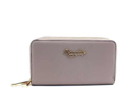 BAGGHY Portafoglio Double Zip Logo Grey Pietra GD6350 - Sandrini Calzature e Abbigliamento