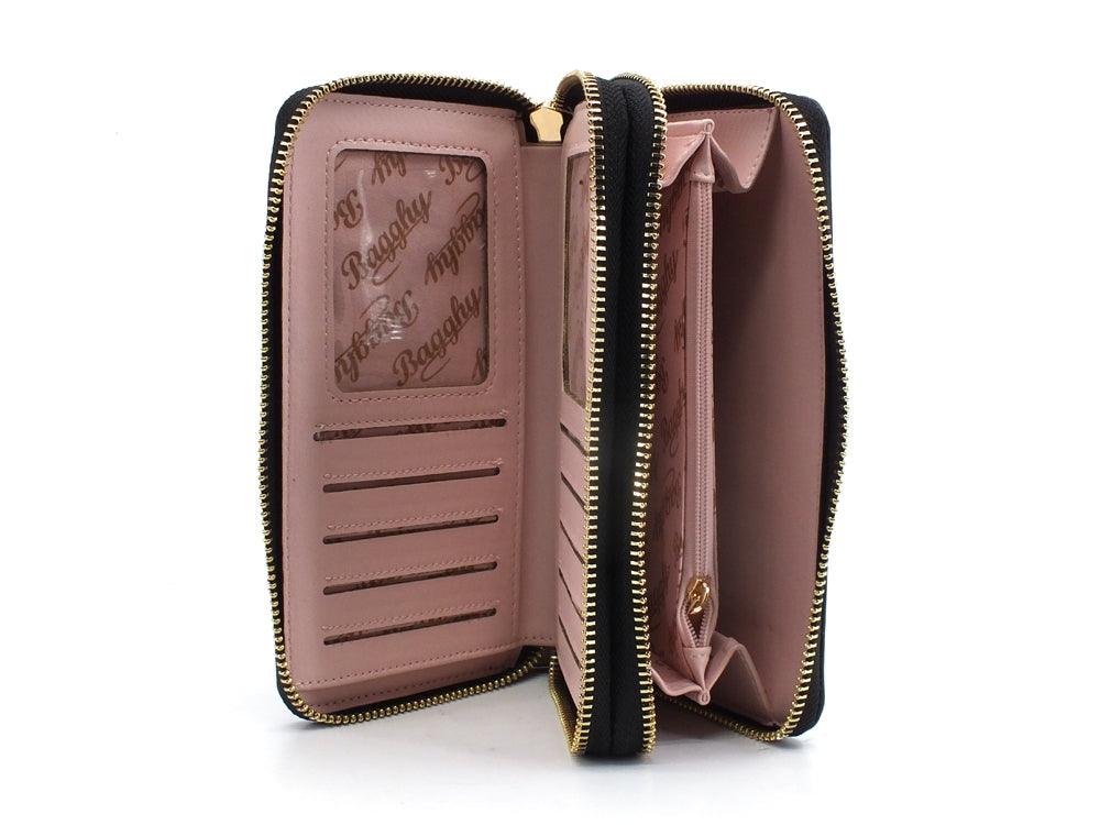 BAGGHY Portafoglio Double Zip Logo Nero GD6350 - Sandrini Calzature e Abbigliamento