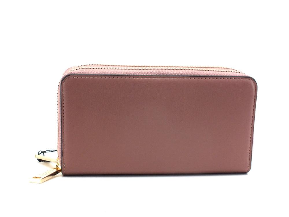 BAGGHY Portafoglio Double Zip Logo Pink Fard GD6350 - Sandrini Calzature e Abbigliamento