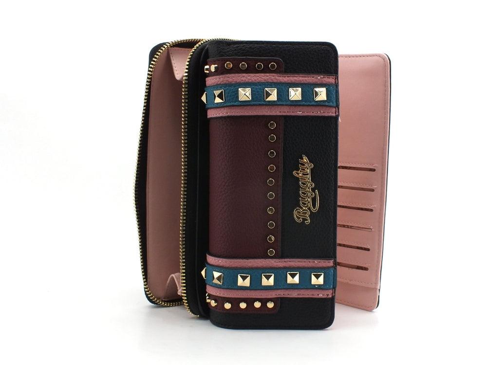 BAGGHY Portafoglio Zip Placca Tracolla Multi Nero GJ5760 - Sandrini Calzature e Abbigliamento