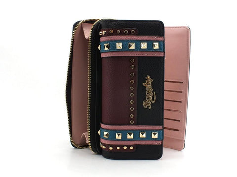 BAGGHY Portafoglio Zip Placca Tracolla Multi Nero GJ5760 - Sandrini Calzature e Abbigliamento