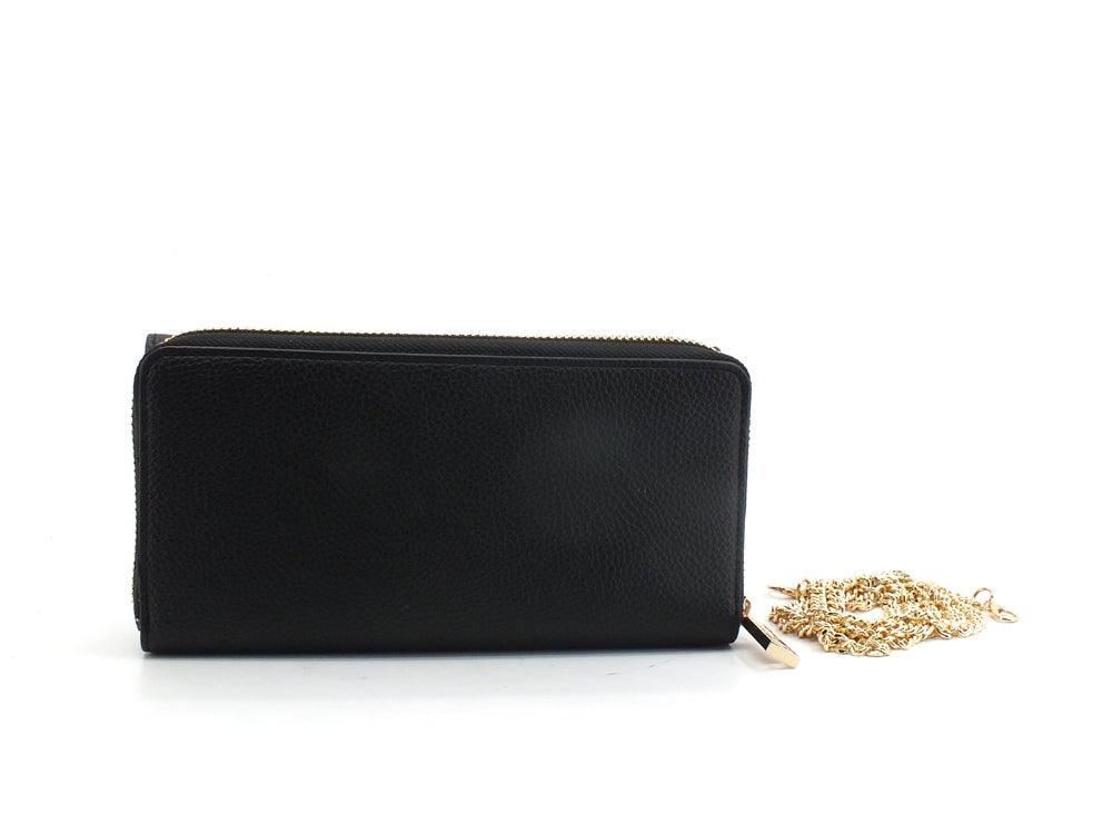 BAGGHY Portafoglio Zip Placca Tracolla Multi Nero GJ5760 - Sandrini Calzature e Abbigliamento