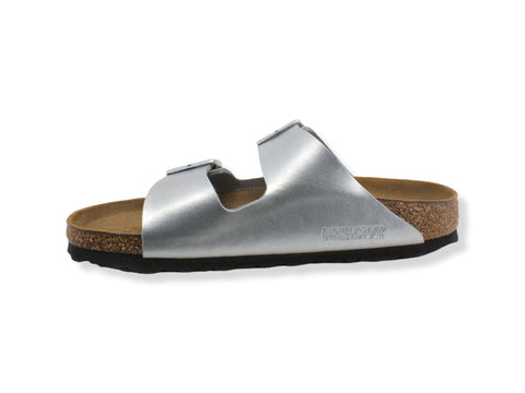 BIRKENSTOCK Arizona Ciabatta Due Fibbie Donna Silver 1012283 - Sandrini Calzature e Abbigliamento