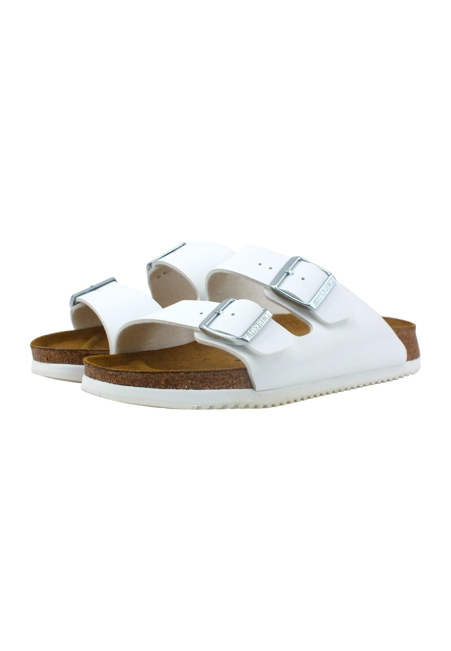 BIRKENSTOCK Arizona Prof Ciabatta Due Fibbie Donna White 1018221 - Sandrini Calzature e Abbigliamento