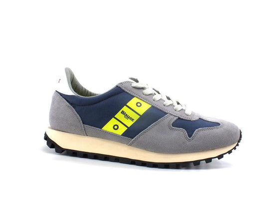 BLAUER Dawson 02 Sneaker Nylon Navy Grey Yellow S2DAWSON02 - Sandrini Calzature e Abbigliamento