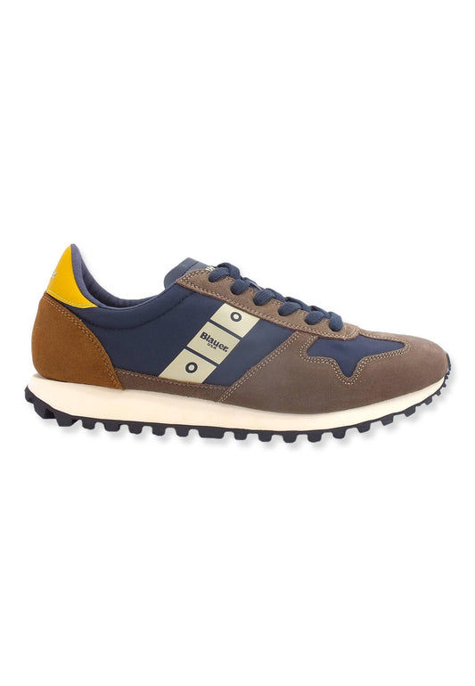 BLAUER Dawson02 Sneaker Uomo Dark Brown Navy F2DAWSON02 - Sandrini Calzature e Abbigliamento