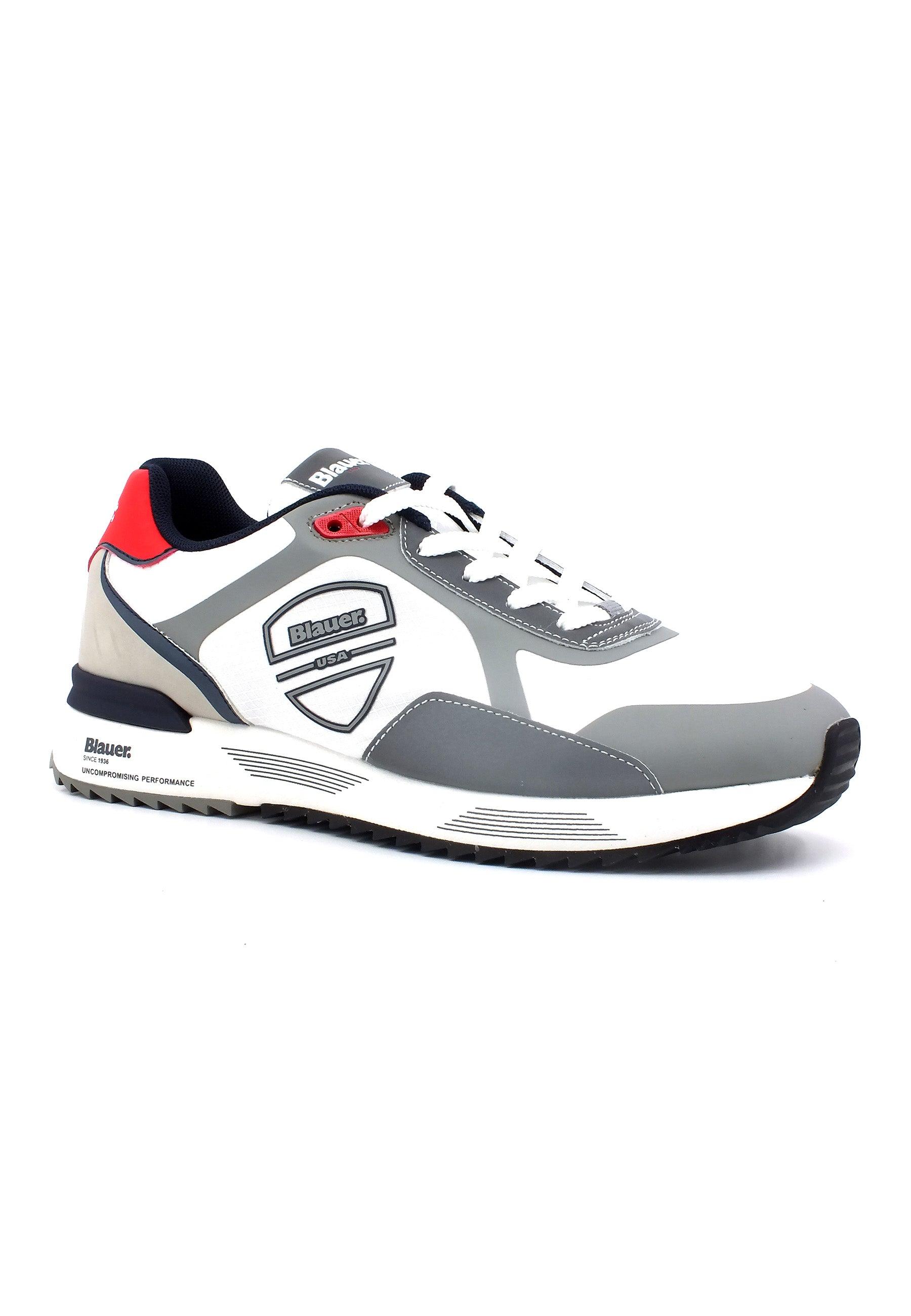 BLAUER Hoxie 01 Sneaker Uomo White Red Navy S3HOXIE01 - Sandrini Calzature e Abbigliamento