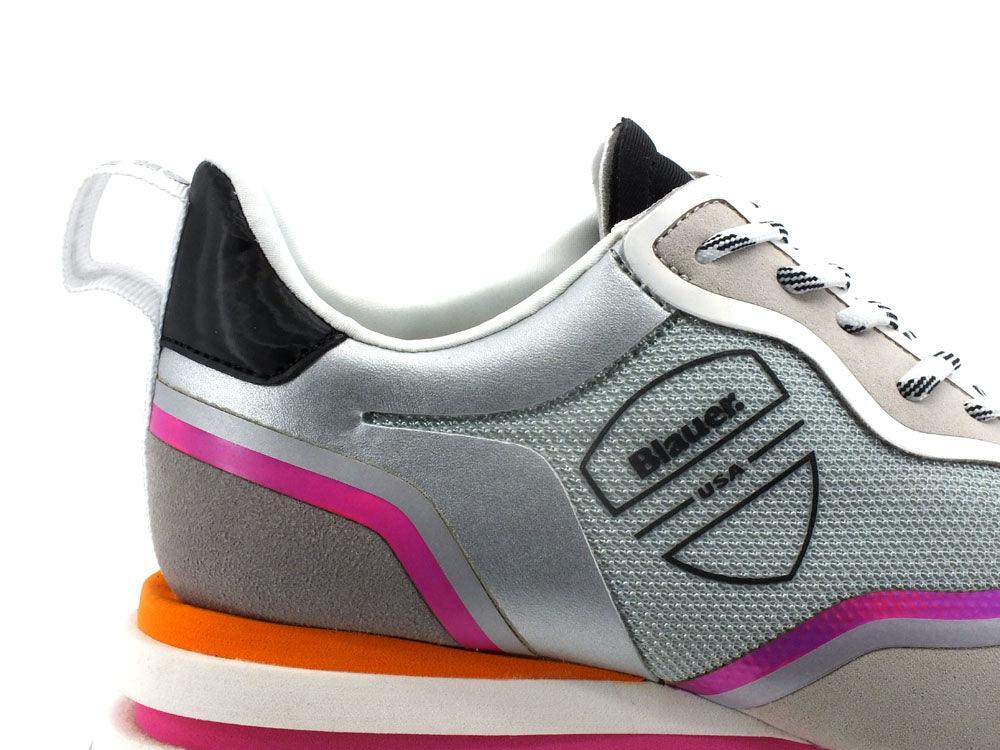 BLAUER Marple 01 Sneaker Traforata Mesh Silver Argento S2MARPLE01 - Sandrini Calzature e Abbigliamento