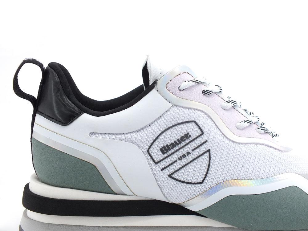 BLAUER Marple 01 Sneaker Traforata Mesh White S2MARPLE01 - Sandrini Calzature e Abbigliamento