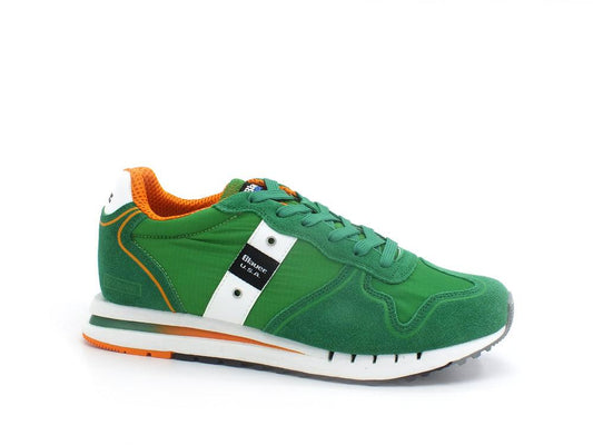 BLAUER Quartz 01 Sneaker Suede Nylon Green S2QUARTZ01 - Sandrini Calzature e Abbigliamento