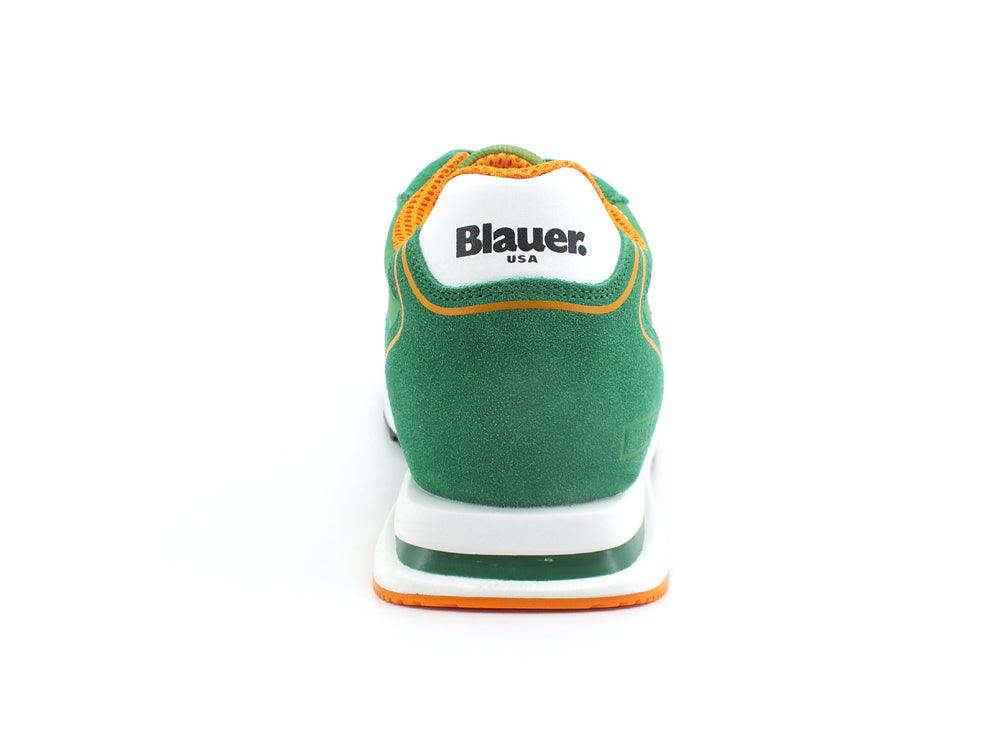 BLAUER Quartz 01 Sneaker Suede Nylon Green S2QUARTZ01 - Sandrini Calzature e Abbigliamento