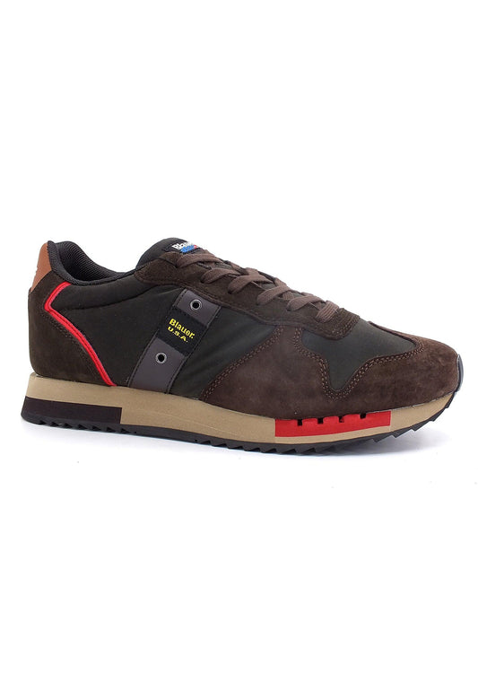 BLAUER Queens 01 Sneaker Uomo Dark Brown F2QUEENS01 - Sandrini Calzature e Abbigliamento