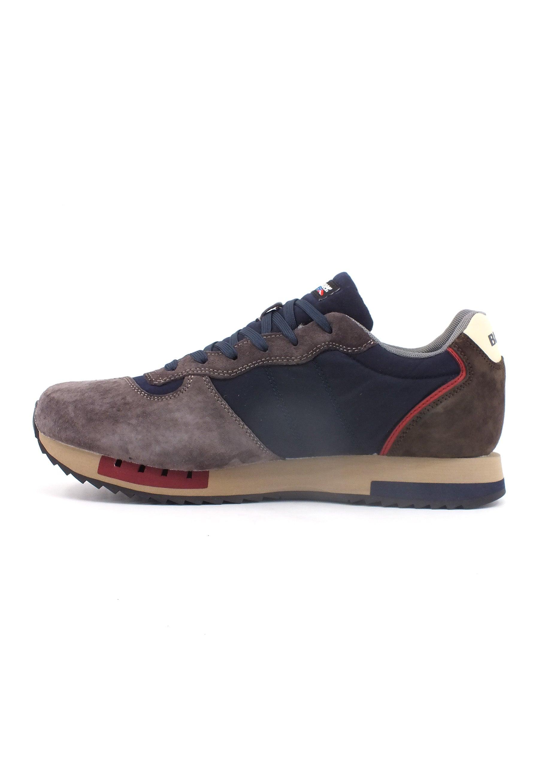 BLAUER Queens 01 Sneaker Uomo Navy Dark Brown F3QUEENS01 - Sandrini Calzature e Abbigliamento