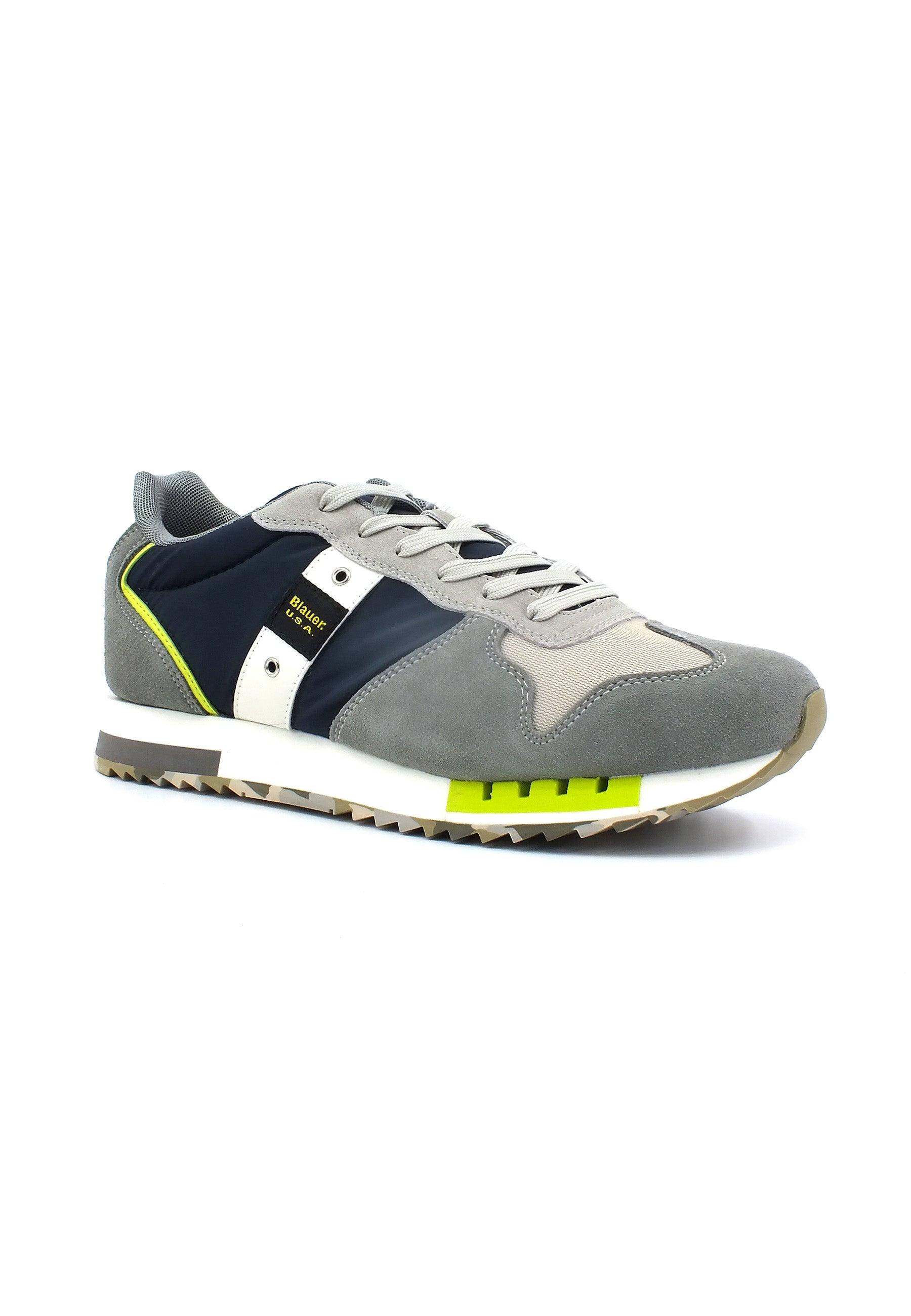 BLAUER Queens 01 Sneaker Uomo Navy Grey S3QUEENS01 - Sandrini Calzature e Abbigliamento