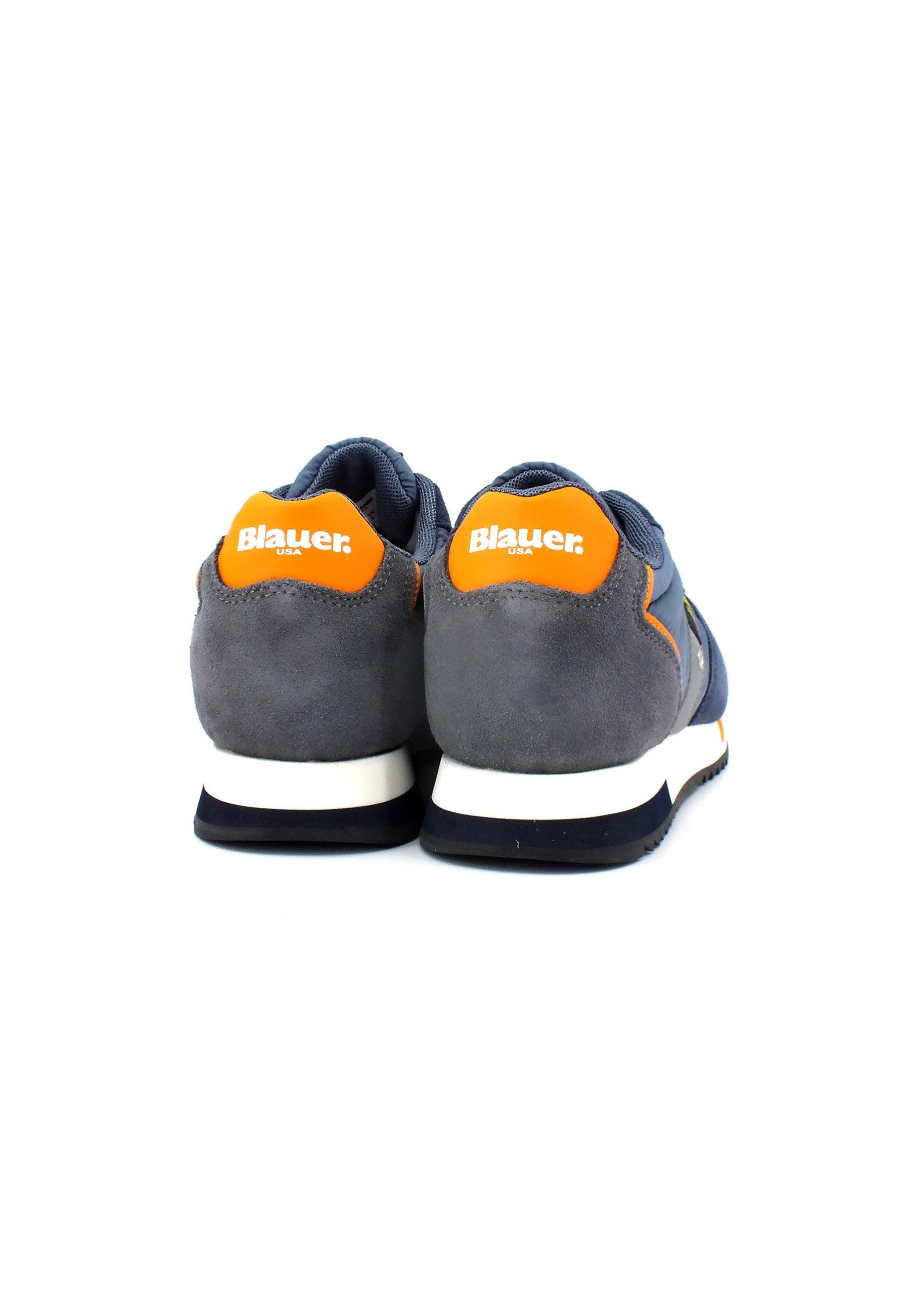BLAUER Queens 01 Sneaker Uomo Navy Orange S3QUEENS01 - Sandrini Calzature e Abbigliamento