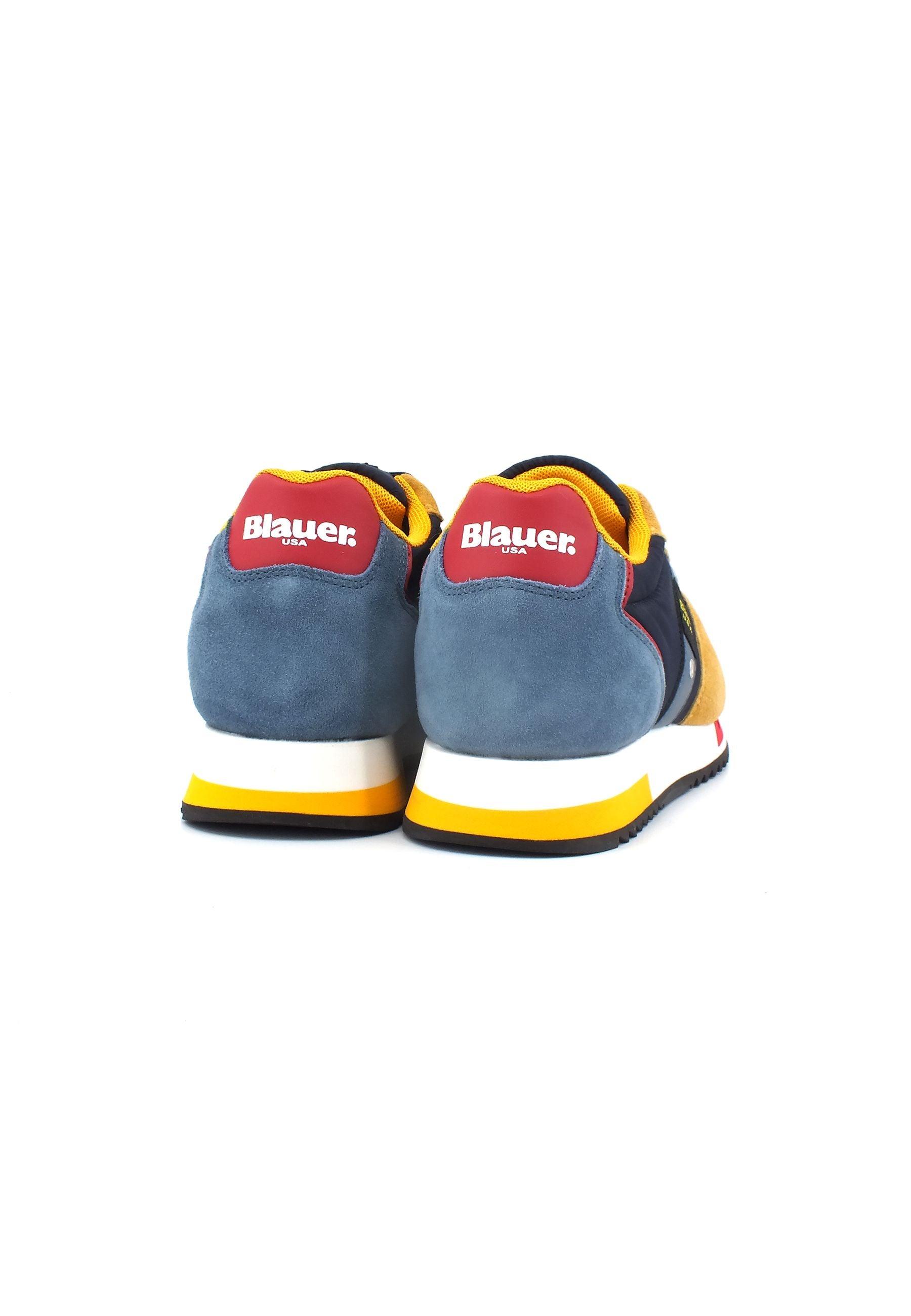 BLAUER Queens 01 Sneaker Uomo Yellow Navy S3QUEENSS01 - Sandrini Calzature e Abbigliamento